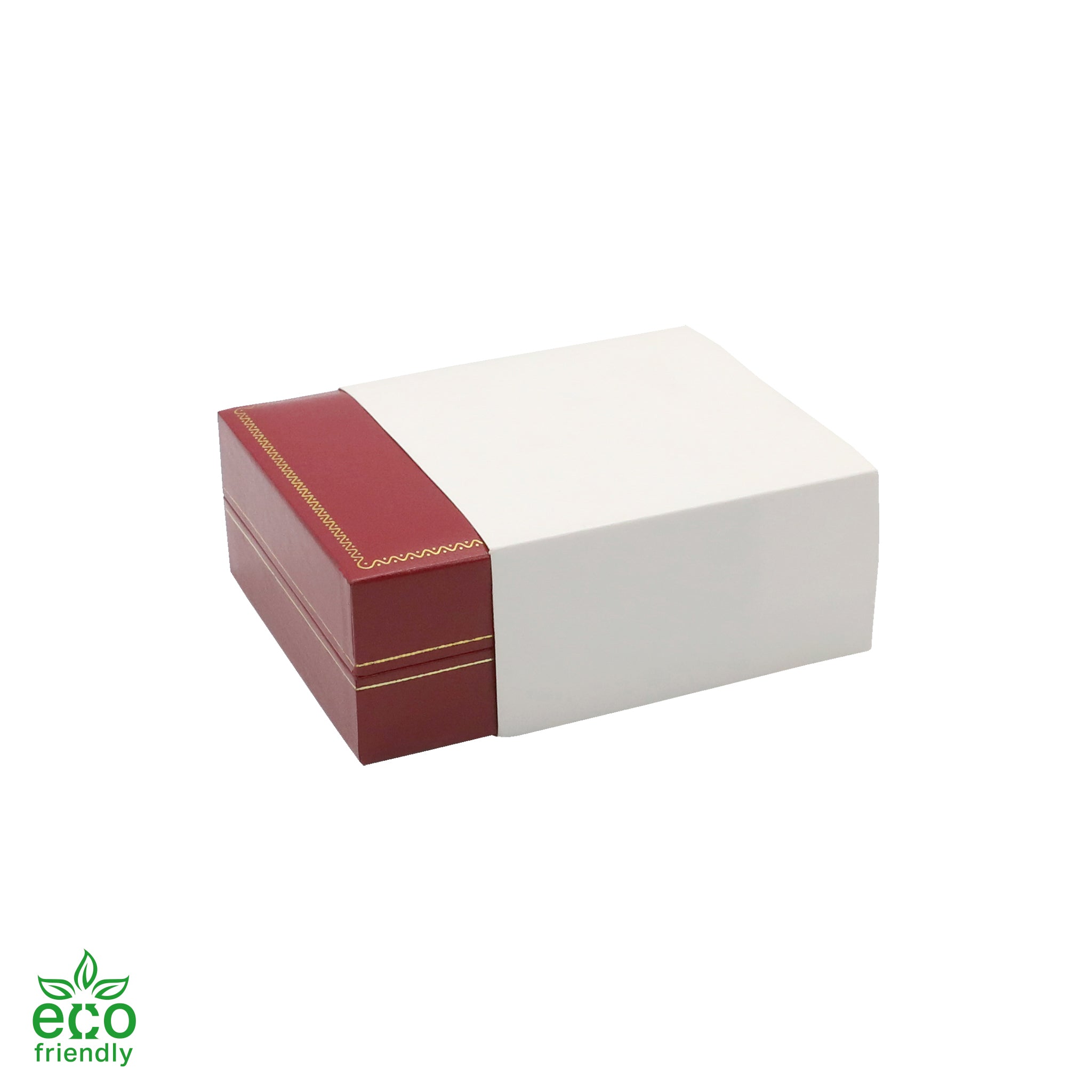 Eco-Friendly Paper-Covered Bangle Box with Gold Accent