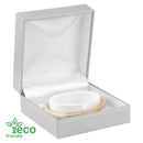 Eco-Friendly Plastic Bangle Box, Paper-Covered with Gold Accent