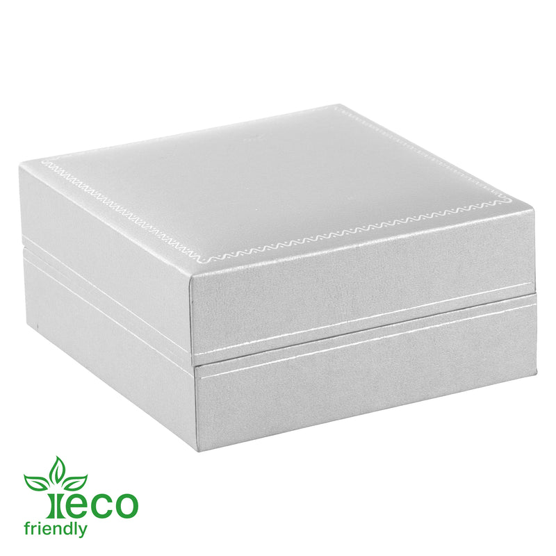 Eco-Friendly Plastic Bangle Box, Paper-Covered with Gold Accent