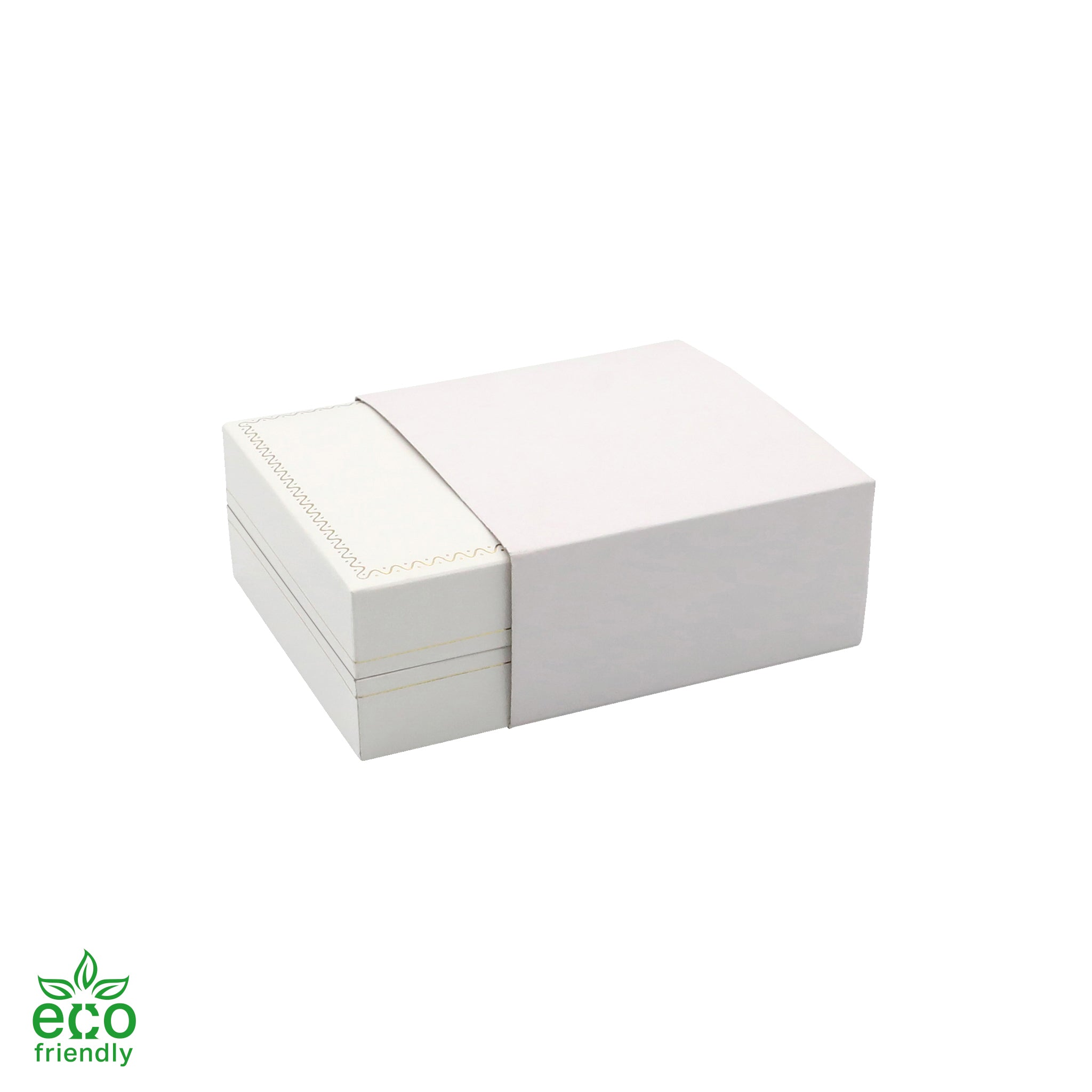 Eco-Friendly Paper-Covered Bangle Box with Gold Accent