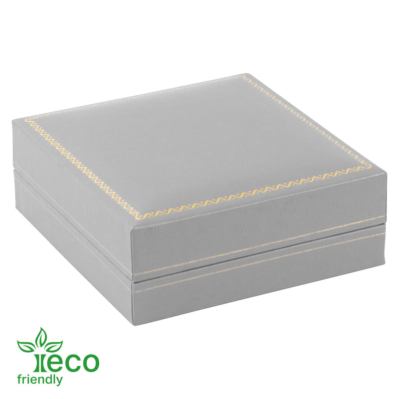 Eco-Friendly Plastic Universal Box, Paper-Covered with Gold Accent