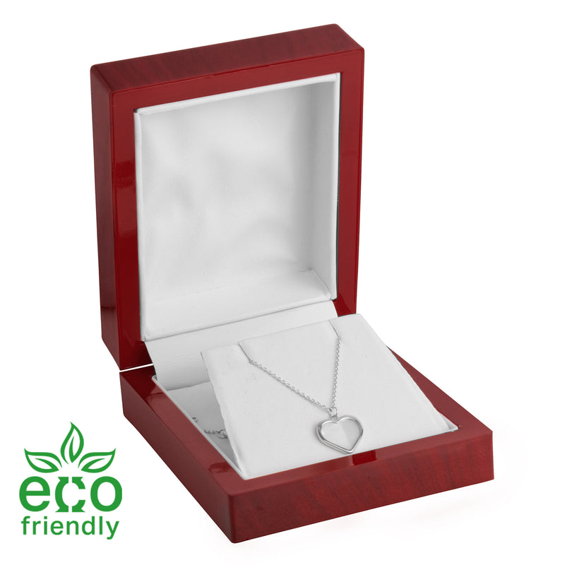 Eco-Friendly Rosewood Look Universal Box with White Leatherette Interior