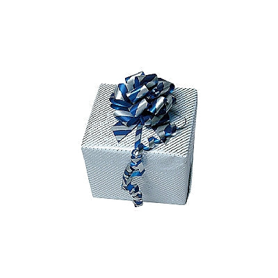 Metallic Silver Stripes Jeweller's Wrapping Paper