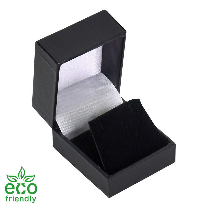 Eco-Friendly Plastic Black Paper-Covered Single Earring Box