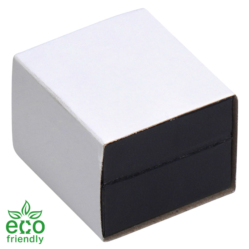 Eco-Friendly Plastic Black Paper-Covered Single Earring Box