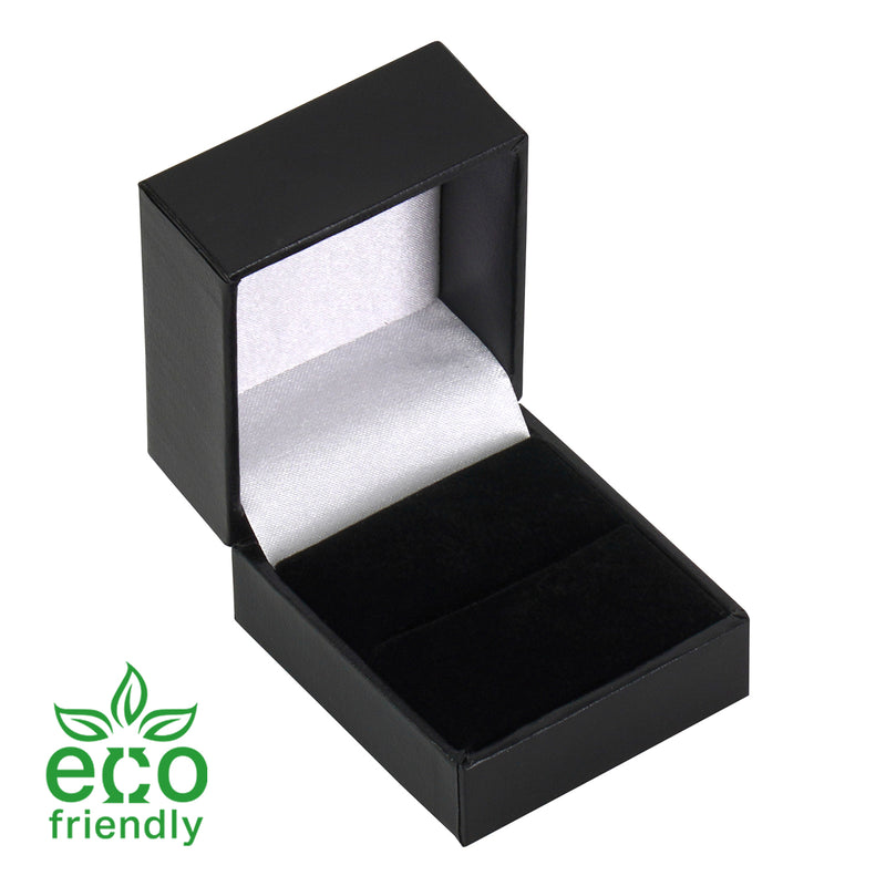 Eco-Friendly Plastic Black Paper-Covered Single Ring Box