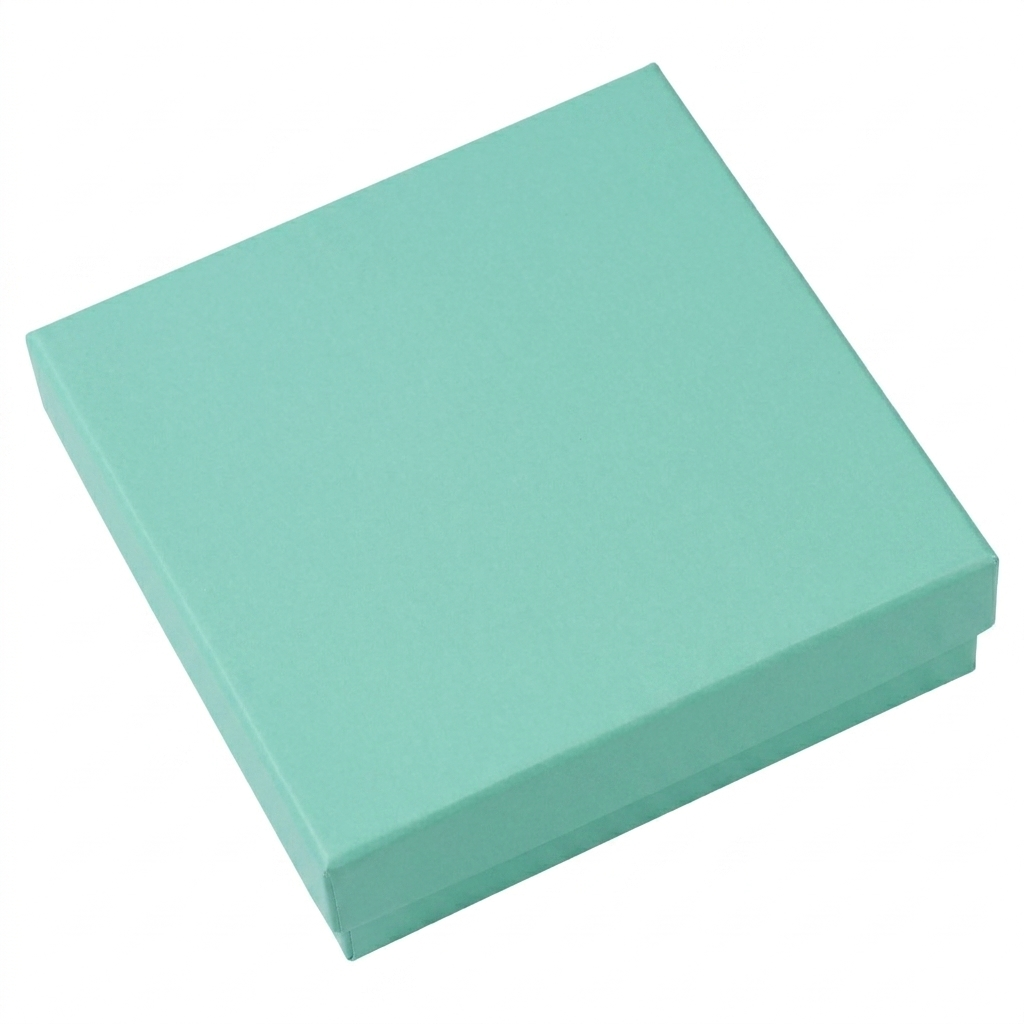 Light Teal Cotton Filled Cardboard Boxes