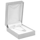 Eco-Friendly Plastic Pendant Box, Paper-Covered with Gold Accent