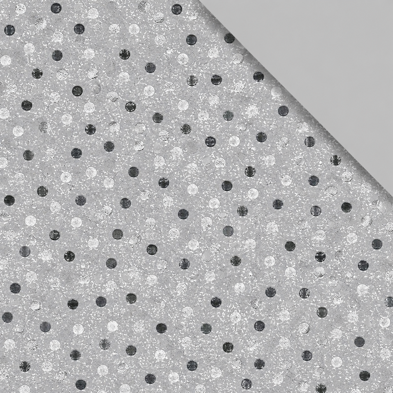 Black and Silver Metallic Dots Two-Sided Jeweller's Wrapping Paper