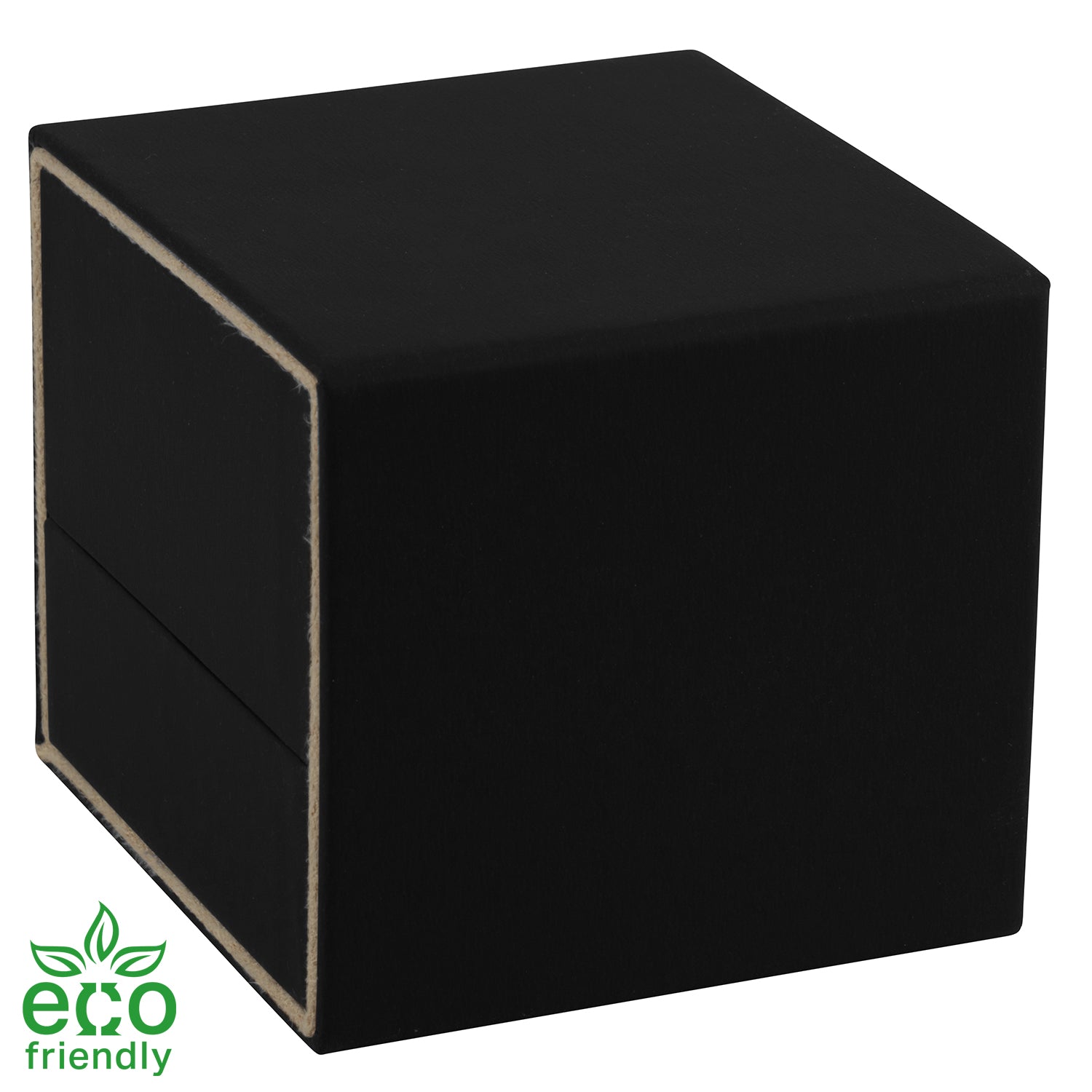 Eco-Friendly Matte Paper-Covered Large Single Ring Box with Matching Moulded Sleeve