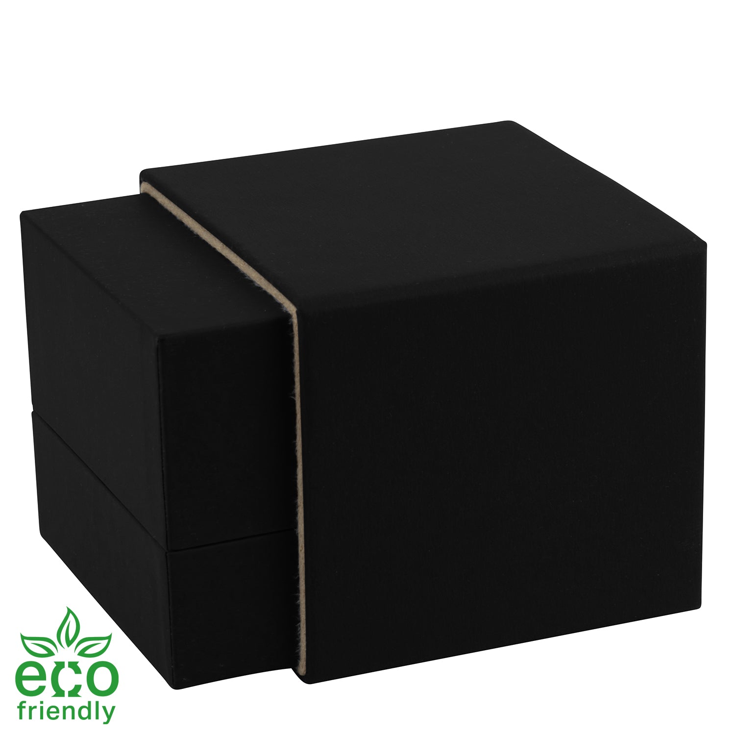Eco-Friendly Matte Paper-Covered Large Single Ring Box with Matching Moulded Sleeve