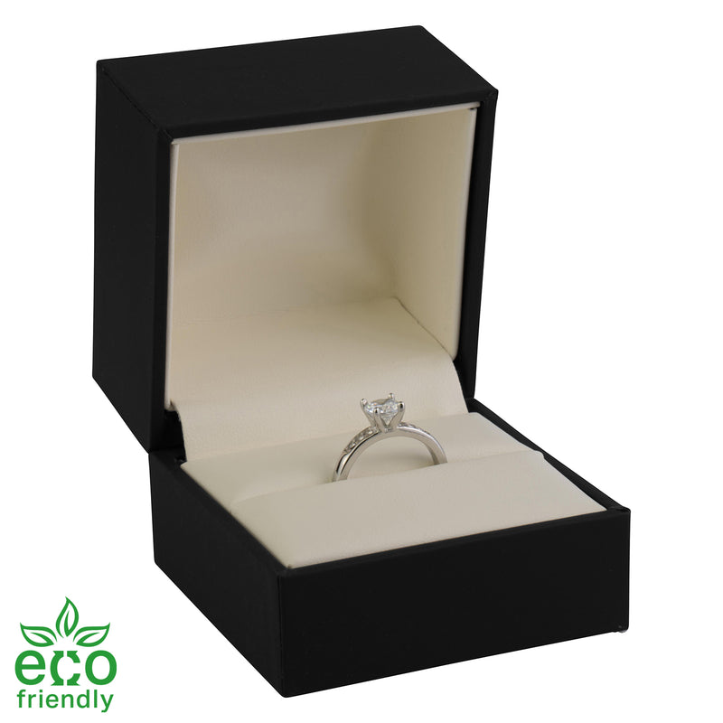 Eco-Friendly Matte Paper-Covered Large Single Ring Plastic Box with Matching Moulded Sleeve