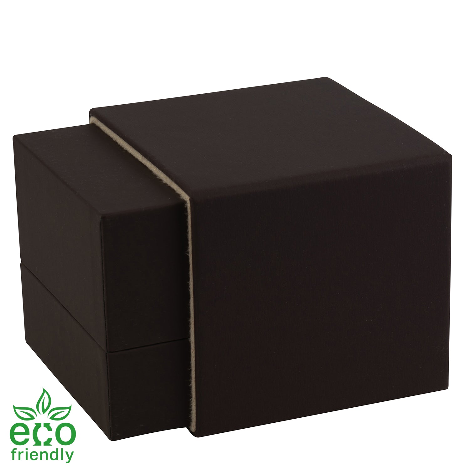 Eco-Friendly Matte Paper-Covered Large Single Ring Box with Matching Moulded Sleeve