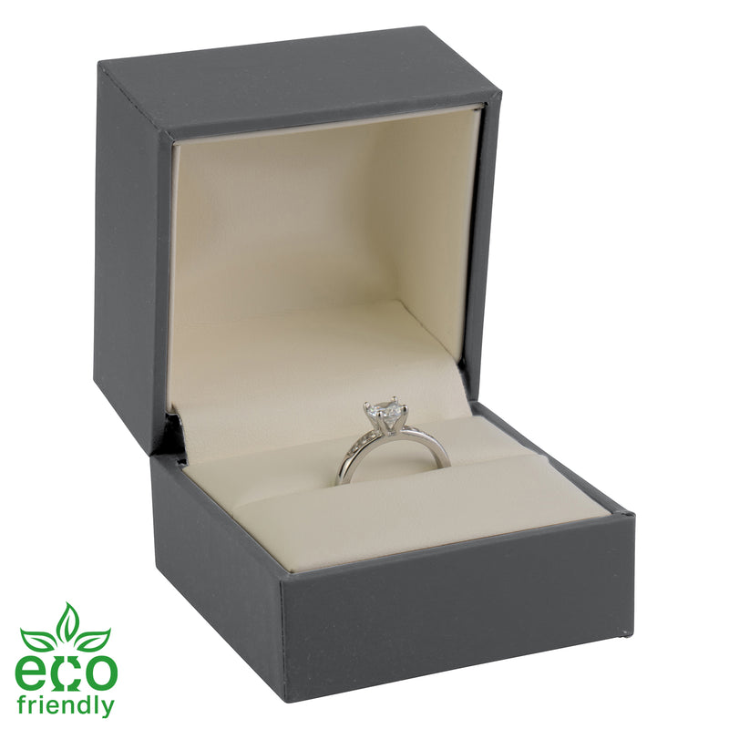 Eco-Friendly Matte Paper-Covered Large Single Ring Plastic Box with Matching Moulded Sleeve