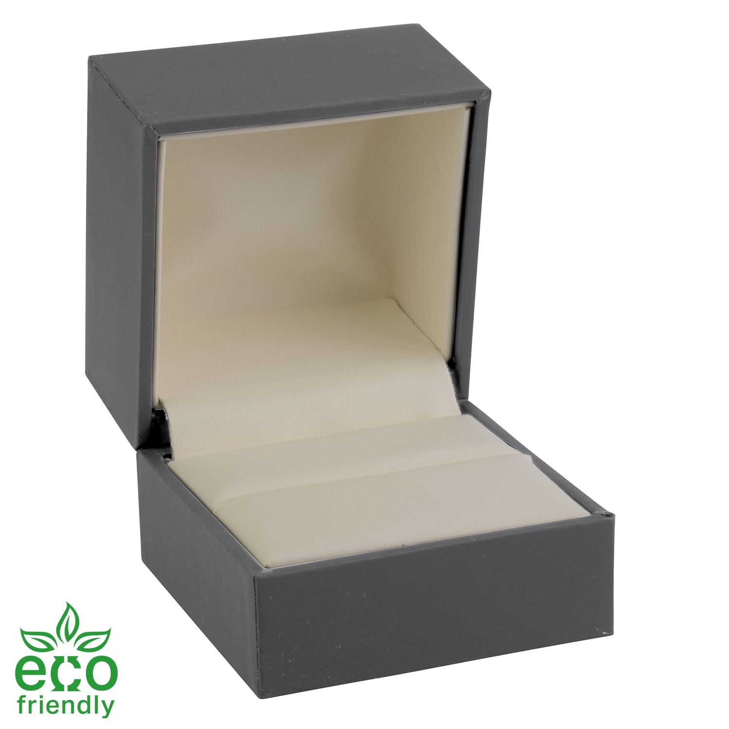 Eco-Friendly Matte Paper-Covered Large Single Ring Box with Matching Moulded Sleeve