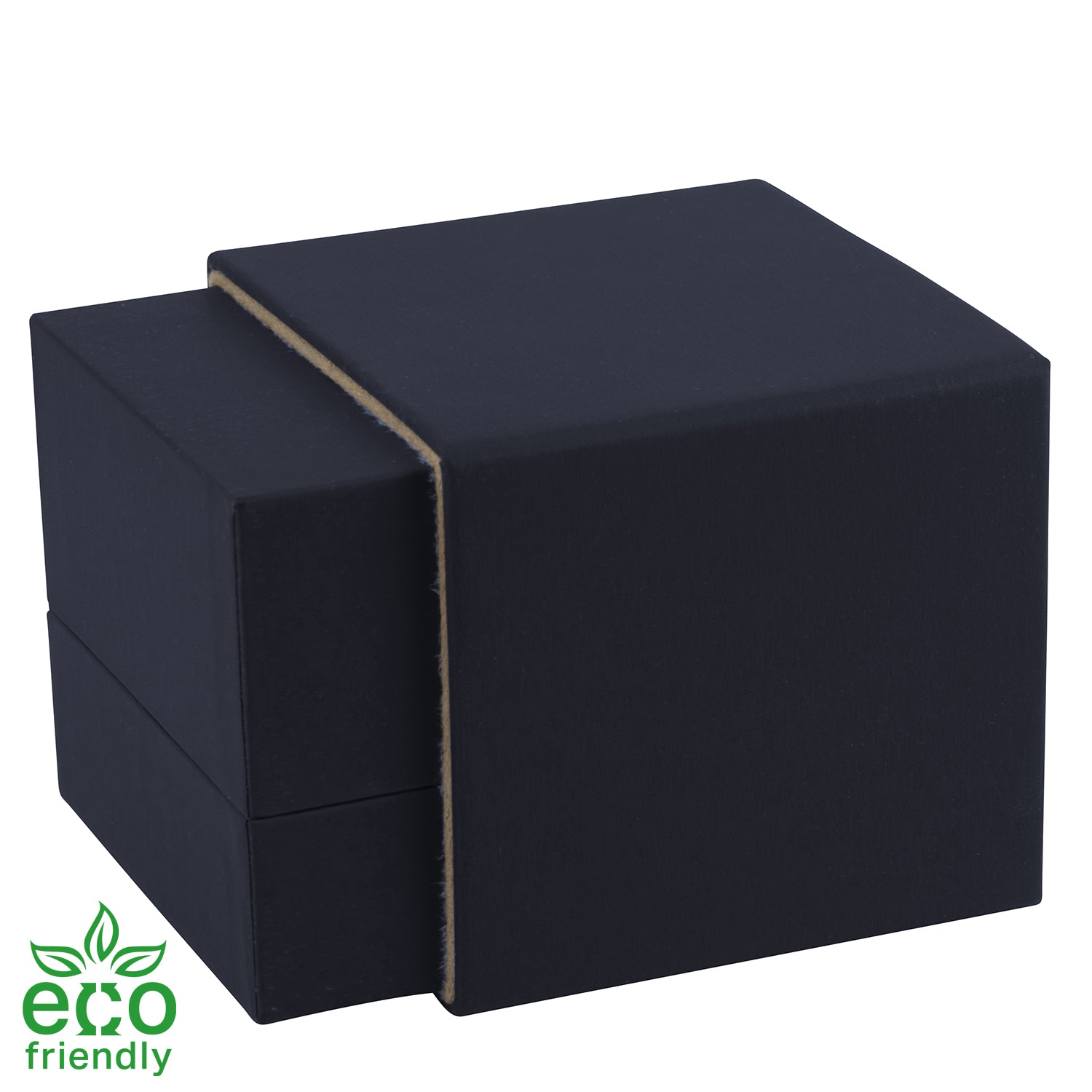 Eco-Friendly Matte Paper-Covered Large Single Ring Box with Matching Moulded Sleeve