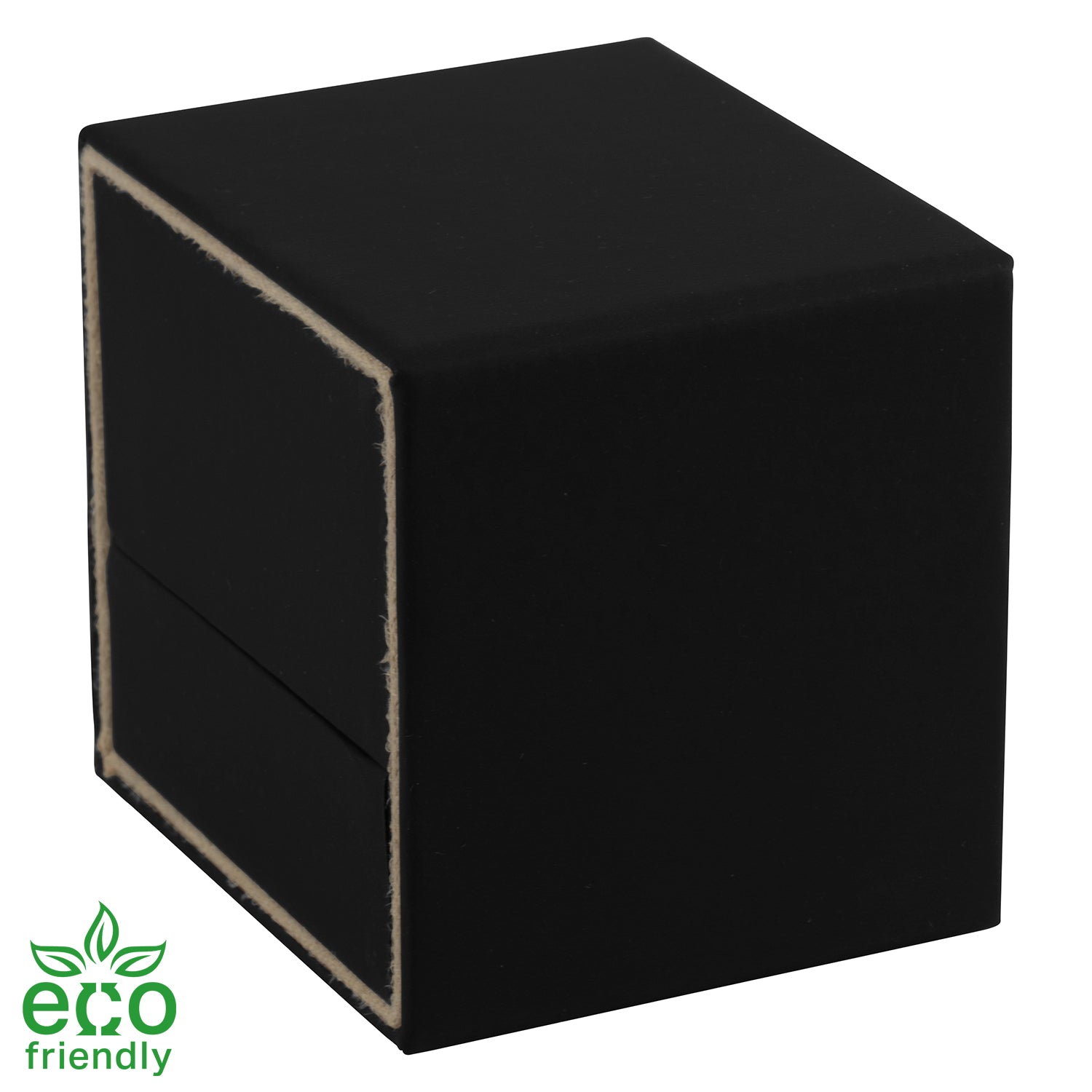 Eco-Friendly Matte Paper-Covered Single Ring Box with Matching Moulded Sleeve