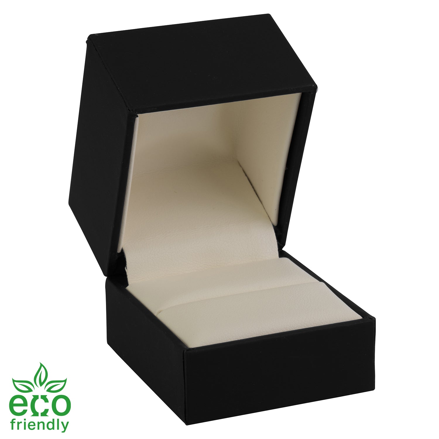 Eco-Friendly Matte Paper-Covered Single Ring Box with Matching Moulded Sleeve