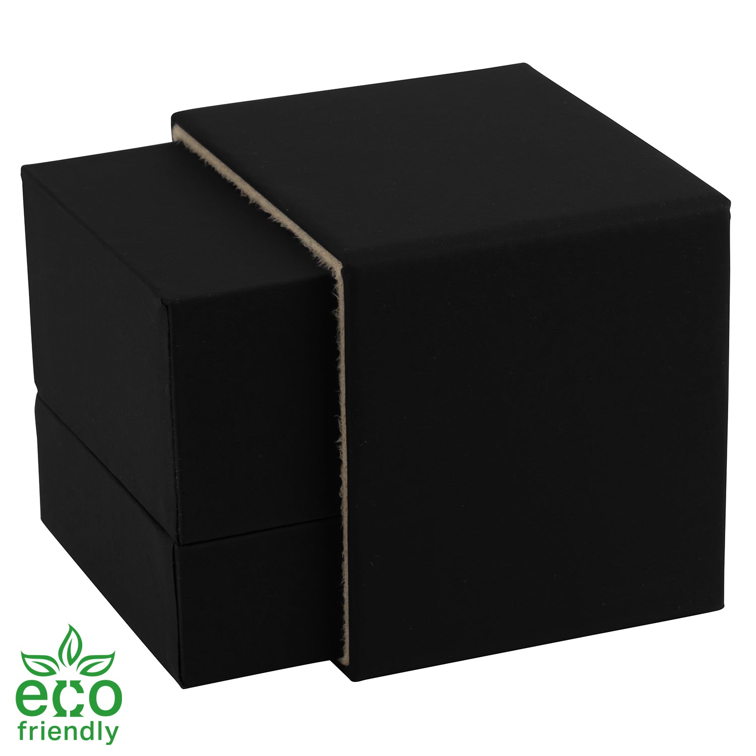 Eco-Friendly Matte Paper-Covered Single Ring Box with Matching Moulded Sleeve