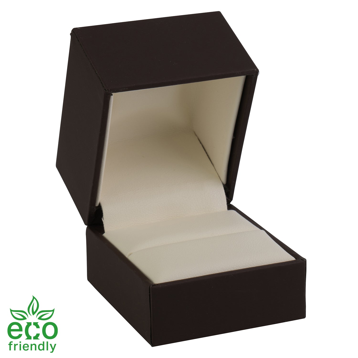 Eco-Friendly Matte Paper-Covered Single Ring Box with Matching Moulded Sleeve