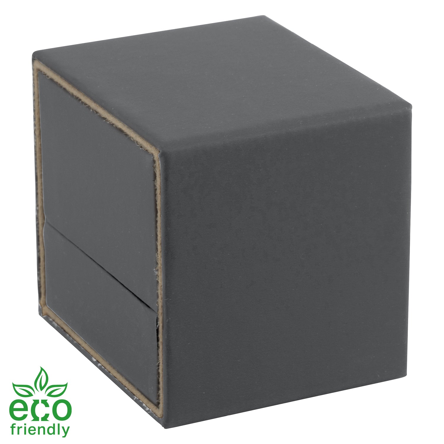 Eco-Friendly Matte Paper-Covered Single Ring Box with Matching Moulded Sleeve