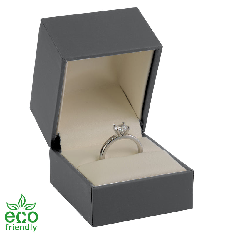 Eco-Friendly Matte Paper-Covered Ring Plastic Box with Matching Moulded Sleeve