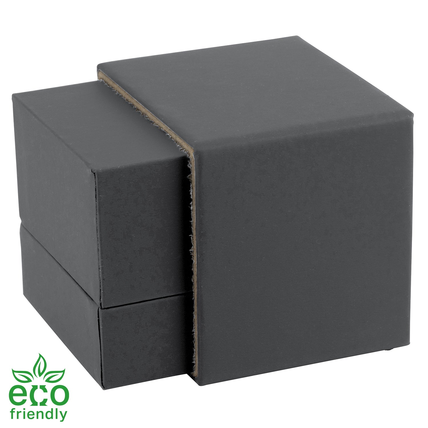 Eco-Friendly Matte Paper-Covered Single Ring Box with Matching Moulded Sleeve