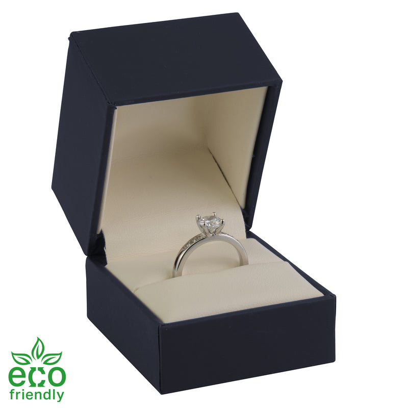 Eco-Friendly Matte Paper-Covered Ring Plastic Box with Matching Moulded Sleeve