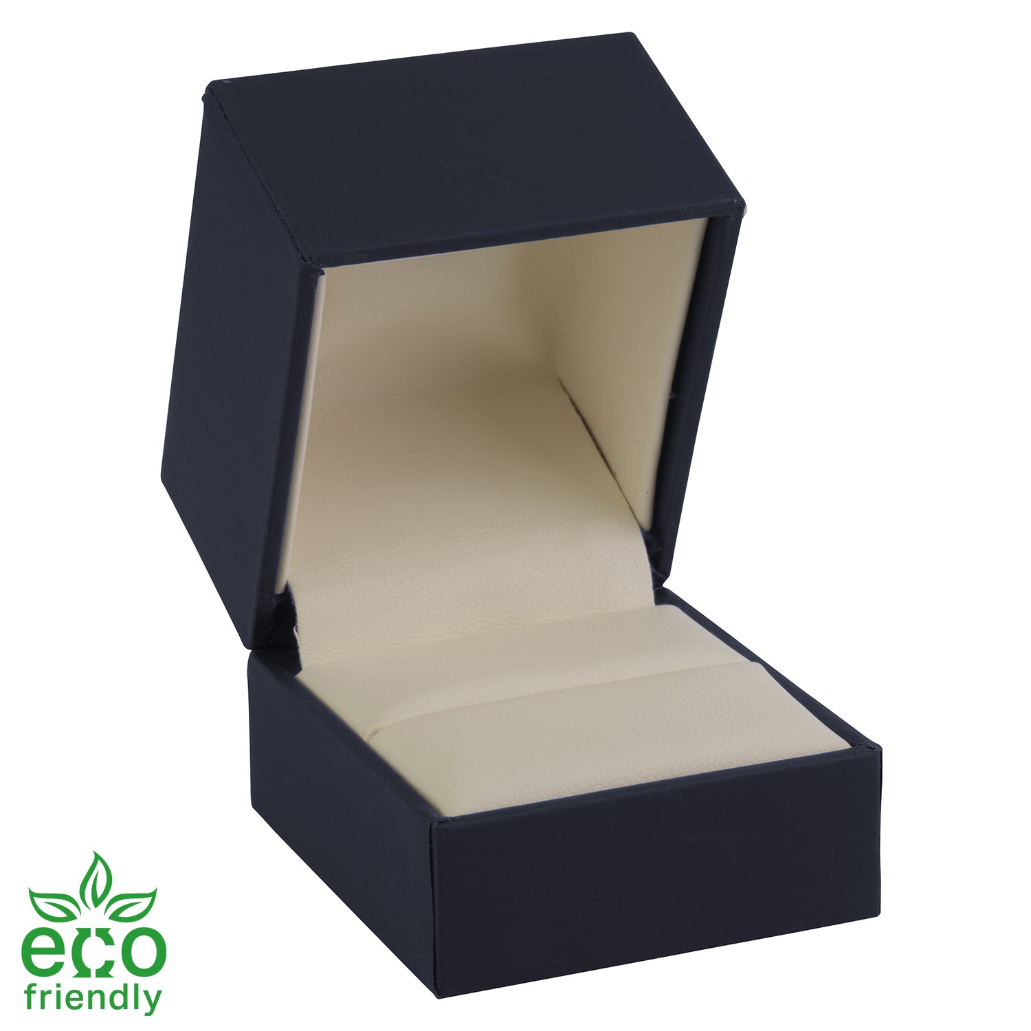 Eco-Friendly Matte Paper-Covered Single Ring Box with Matching Moulded Sleeve