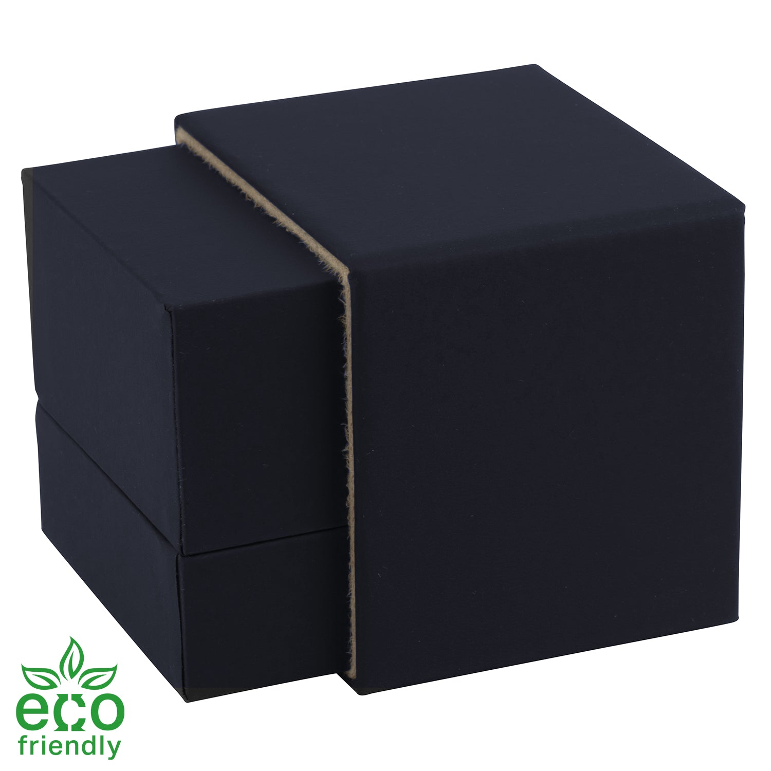 Eco-Friendly Matte Paper-Covered Single Ring Box with Matching Moulded Sleeve