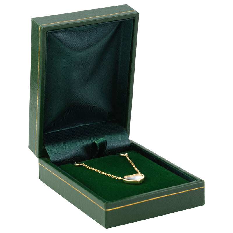 Eco-Friendly Plastic Pendant Box, Paper-Covered with Gold Accent