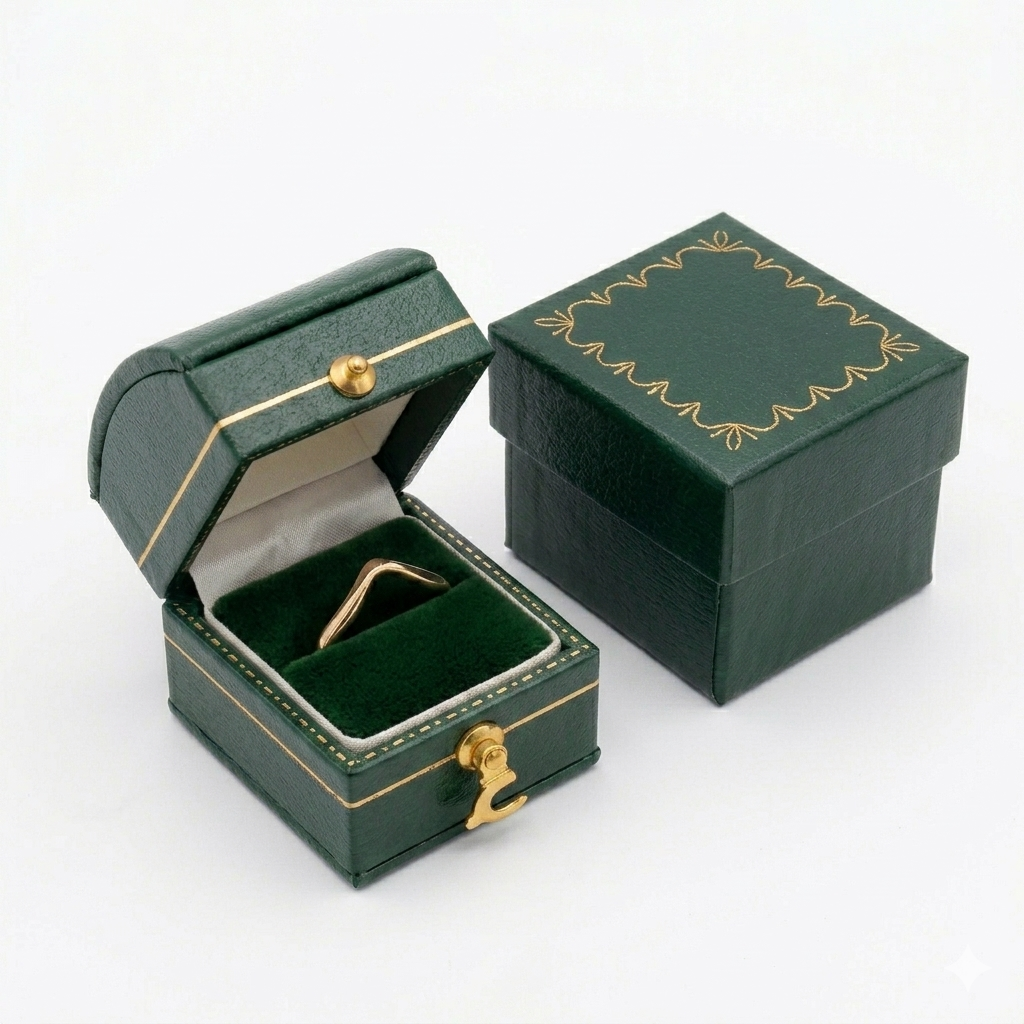 Eco-Friendly Leatherette Chest Shaped Single Ring Box