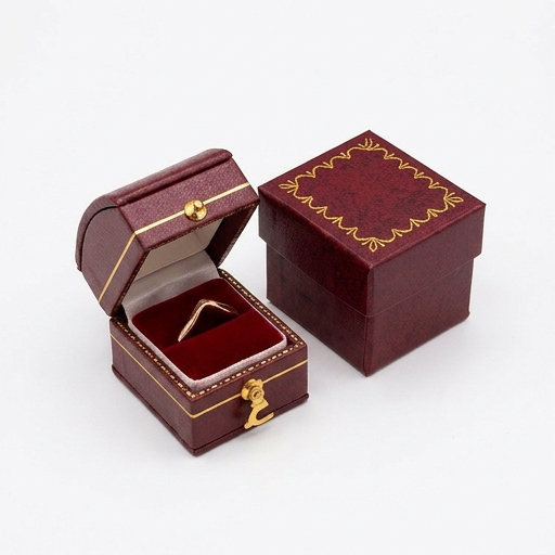 Eco-Friendly Leatherette Chest Shaped Single Ring Box