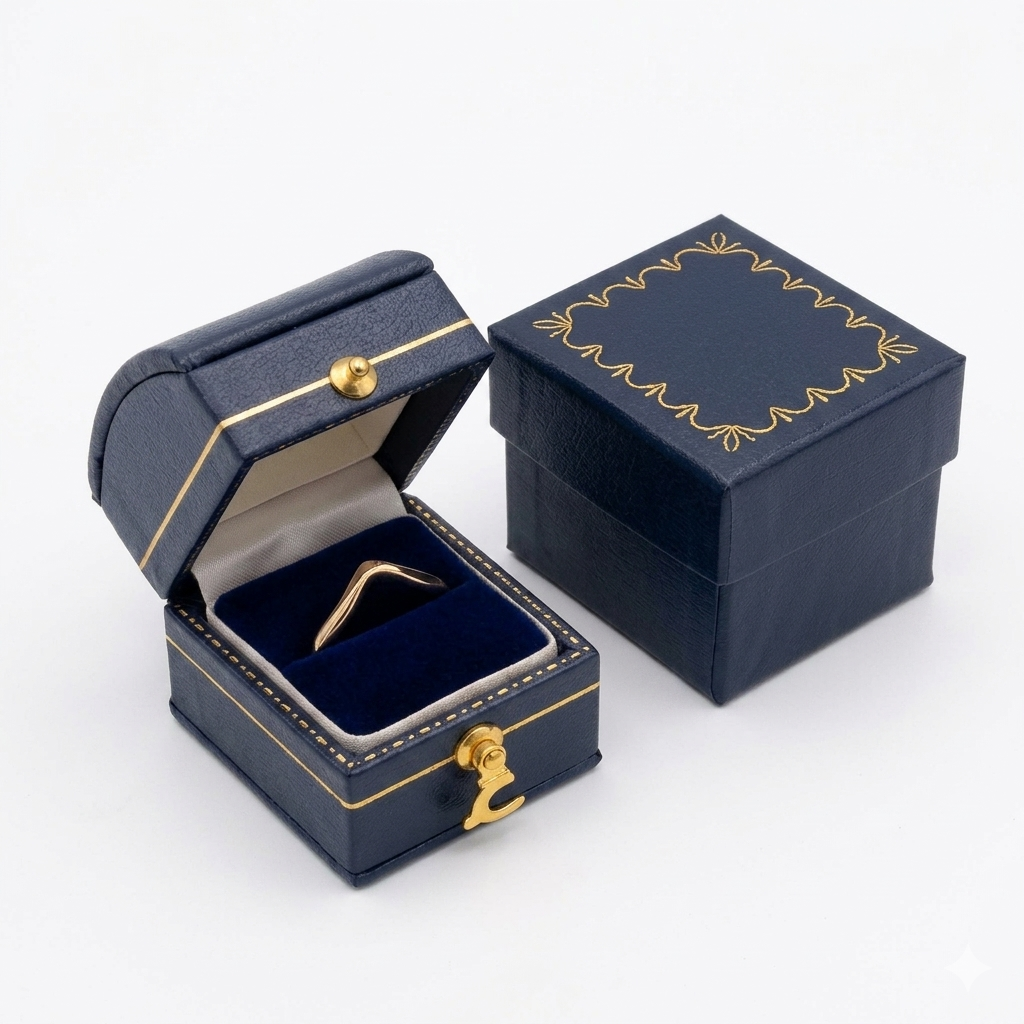 Eco-Friendly Leatherette Chest Shaped Single Ring Box
