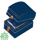 Eco-Friendly Treasure-Shaped Plastic Single Ring Box with Gold Accents