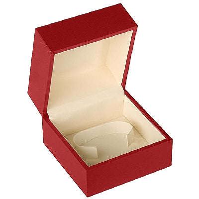 Matte Paper Covered Bangle Box with Cream Leatherette Interior