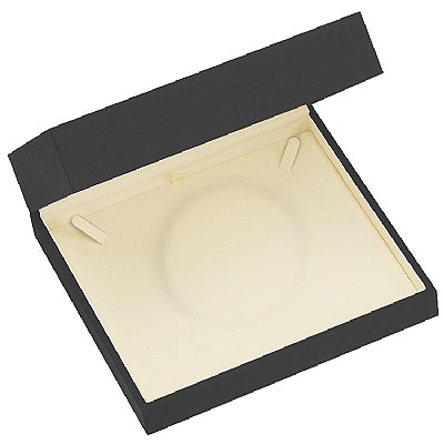 Matte Paper Covered Large Set Box with Cream Leatherette Interior