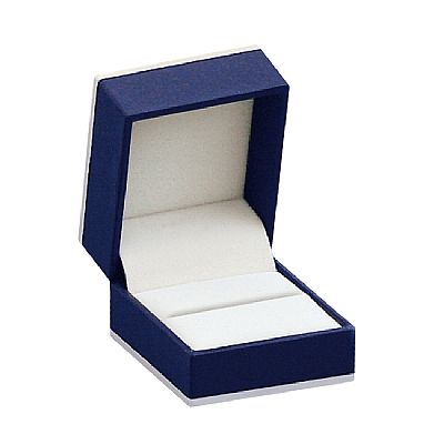 Paper Covered Single Ring Box with Fine Contrasting Rim