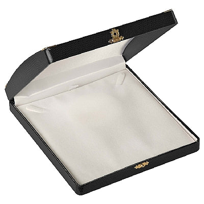 Leatherette Large Set Box with Gold Trim and Closure