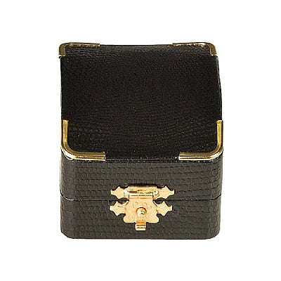 Leatherette Universal Box with Gold Trim and Closure