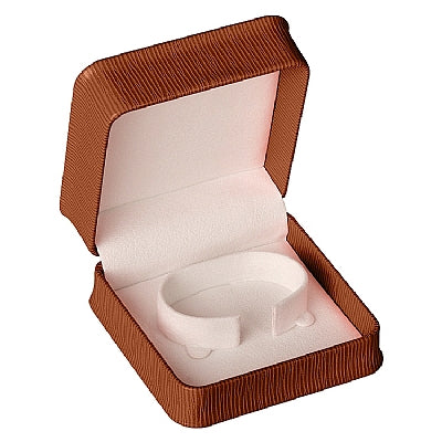 Embossed Leatherette Bangle Box with White Velvet Interior