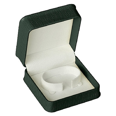 Embossed Leatherette Bangle Box with White Velvet Interior