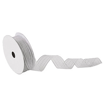 Wired Striped Metallic Ribbon