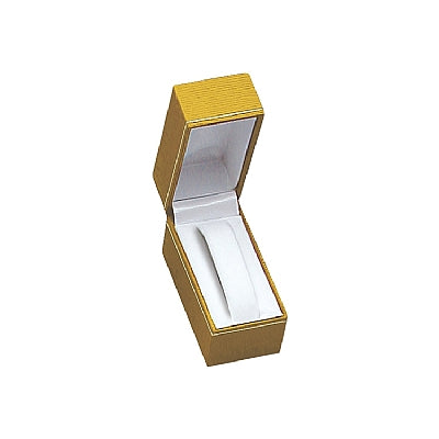 Textured Leatherette Standing Bangle Box with Gold Accent