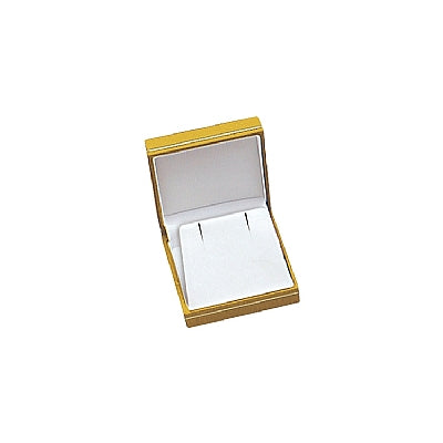 Textured Leatherette Clip Earring Box with Gold Accent