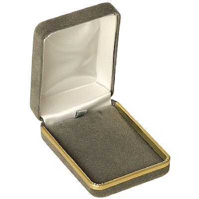 Velvet Pendant Box with Gold Rims and Matching Insert