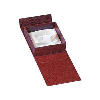 Textured Leatherette Bangle Box with Magnetic Closure and White Insert