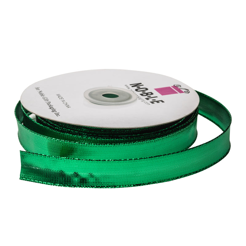 Wired Striped Metallic Ribbon