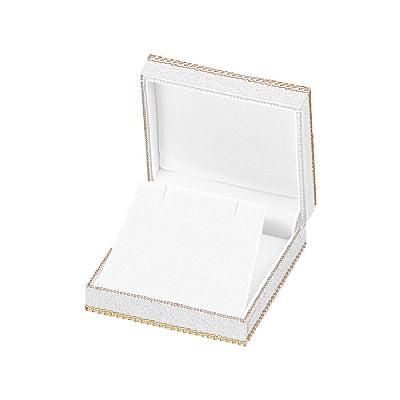 Leatherette Clip Earring Box with Matching Insert and White Window