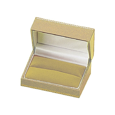 Leatherette Double Ring Box with Matching Insert and White Window